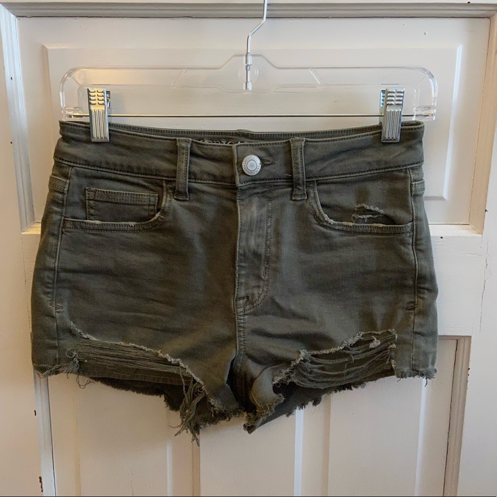 Army Green AEO Jean Shorts